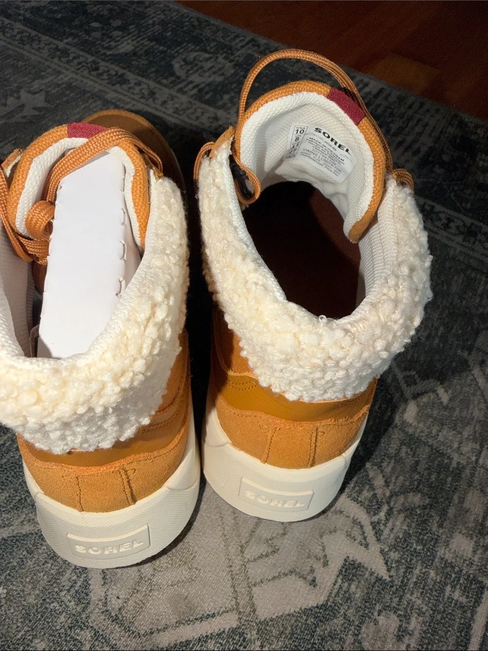 SOREL x CALIA Out N’ About™ 503 Mid Cozy - Canyon Gold, Bleached Ceramic size 10